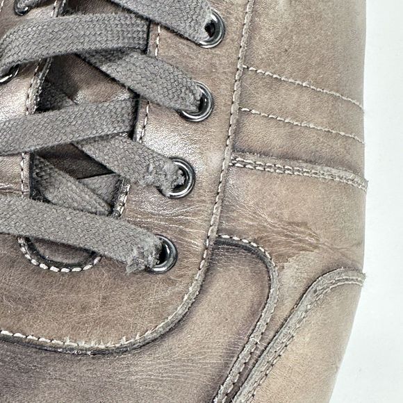 Magnanni Ibiza Mens Sneakers Shoes Size 11 Water Distressed Calf Skin 22652 Grey - Picture 16 of 16